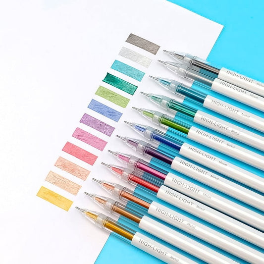 Baoke Metal High Gloss Neutral Pen (Pack of 12)-PC3708