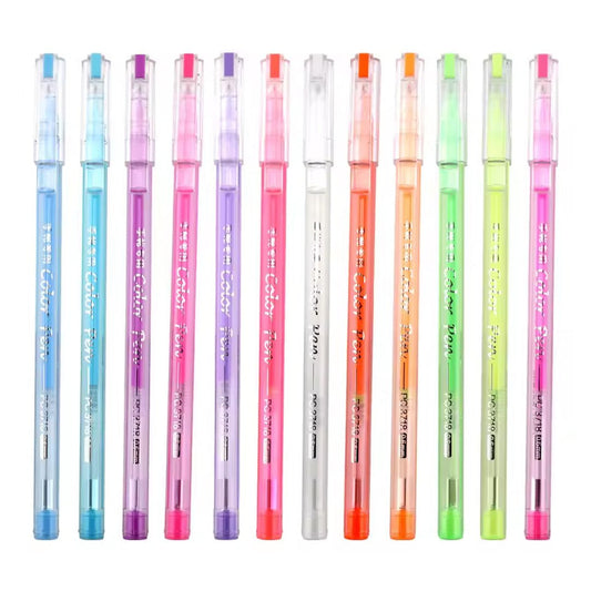 Baoke Metal Highlight Gel Pen 0.6mm (Pack of 12) - PC3718