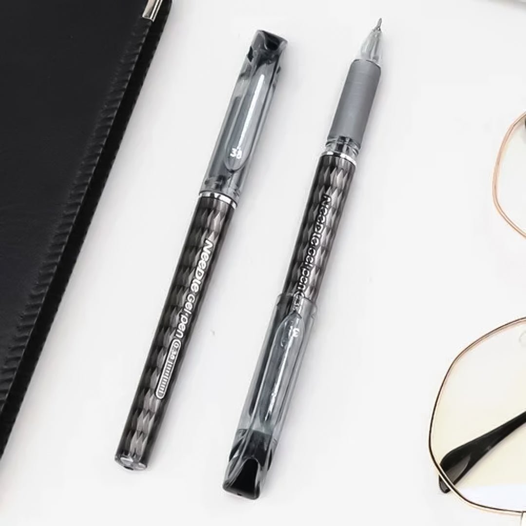 Baoke Needle Black Ink 0.38mm Gel Pen (Pack Of 6)