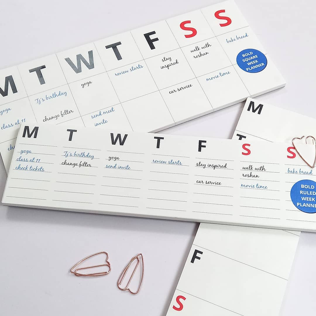BOLD WEEKLY NOTEPAD | SQUARES