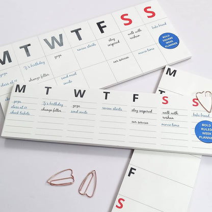 BOLD WEEKLY NOTEPAD | SQUARES