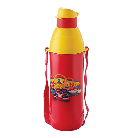 CELLO Puro Junior 600 | Hot Wheel Plastic Water Bottle for Kids