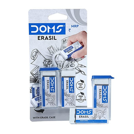 Doms Non-Toxic Dust Free Erasil Eraser-Pack of 2