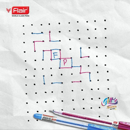 Flair Glitter Xtra Gel Pen Pack of 10