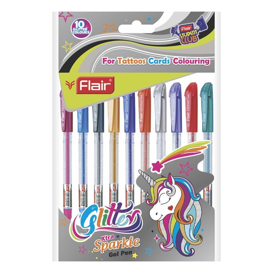 Flair Glitter Xtra Gel Pen Pack of 10