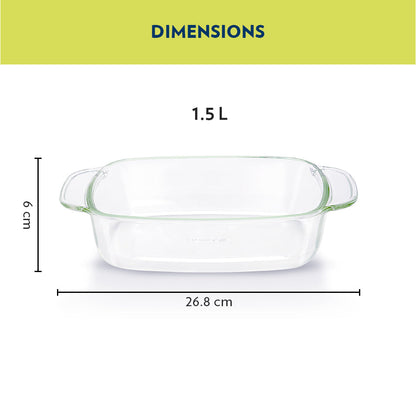Borosil Deep Rectangular Dish