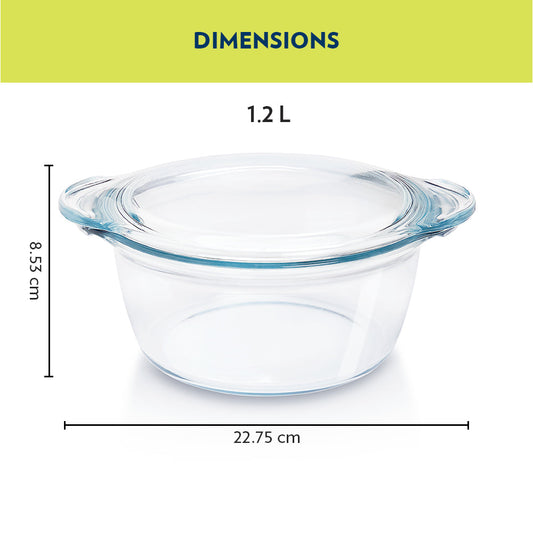 Borosil Deep Round Casserole
