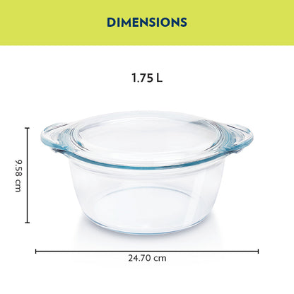 Borosil Deep Round Casserole