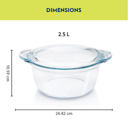 Borosil Deep Round Casserole