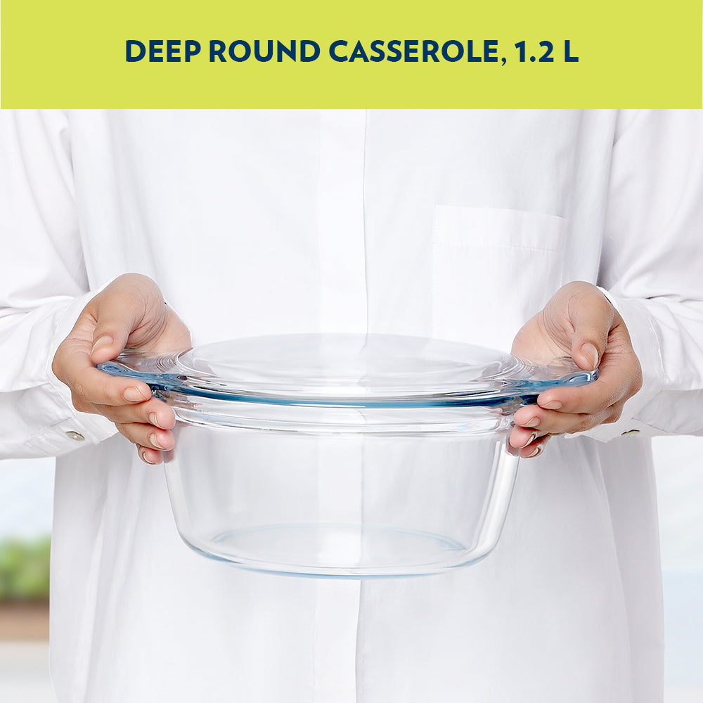 Borosil Deep Round Casserole
