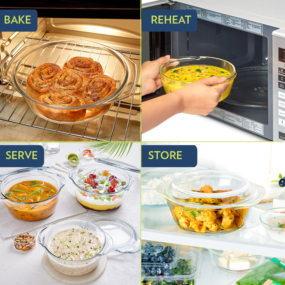 Borosil Deep Round Casserole