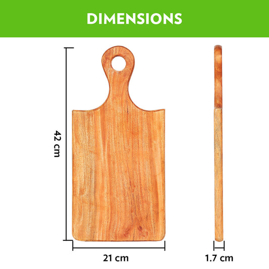 Borosil Dice Neem Wood Chopping Board