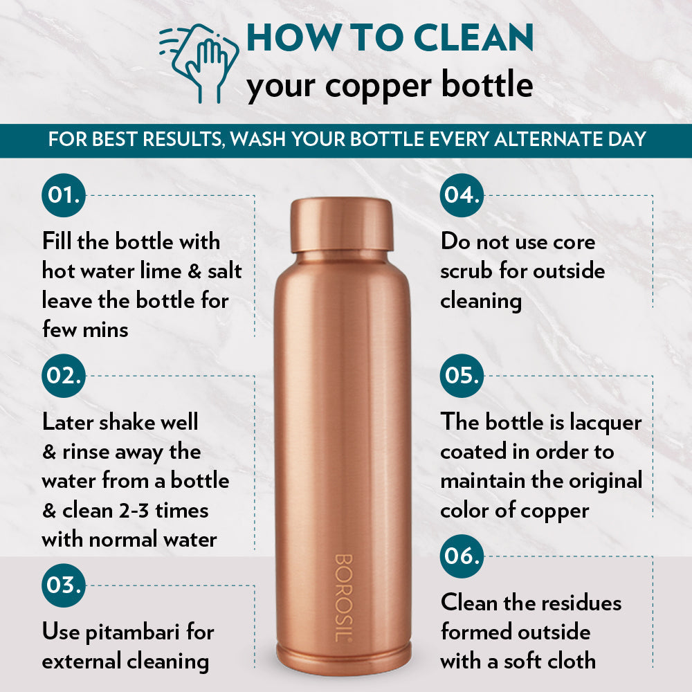Borosil Copper Bottle - 1L ECO