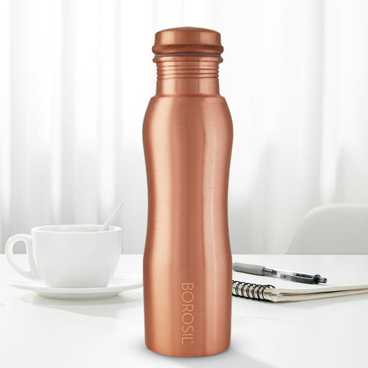 Borosil Curvy Copper Bottle