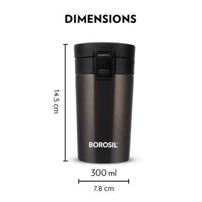 Borosil Coffeemate Insulated Mug, Mocha