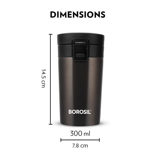 Borosil Coffeemate Insulated Mug, Mocha
