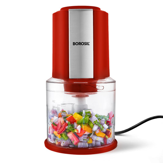 Borosil Chef Delite 300W Chopper, Red