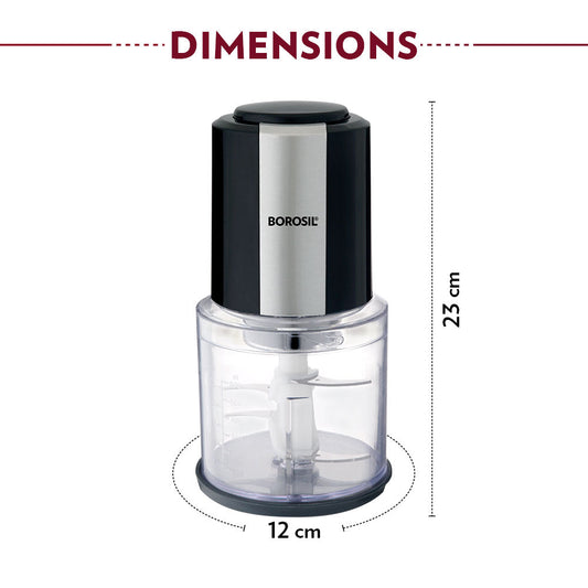 Borosil Chef Delite Chopper with 2 blade sets