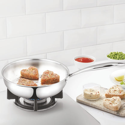 Borosil Cookfresh Triply Frying Pan (Steel Handle)