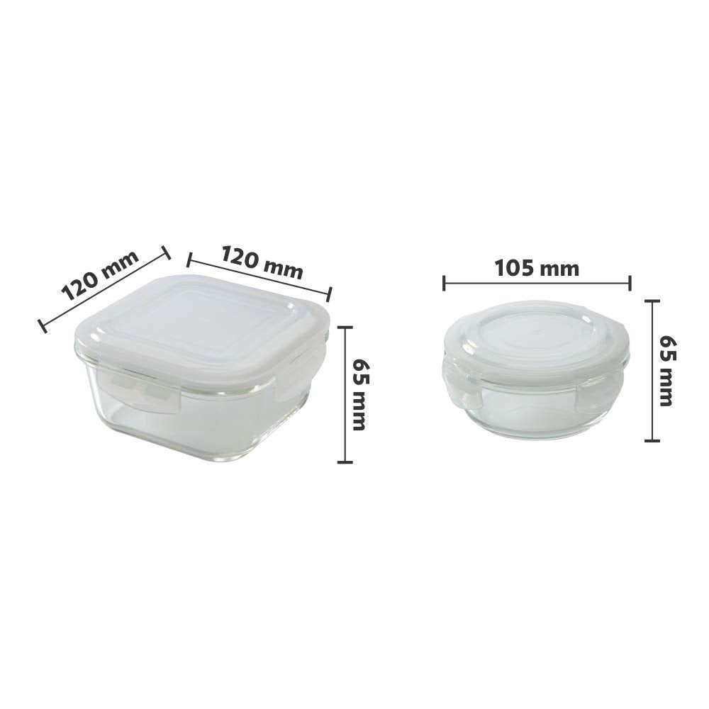 Borosil Blue Daisy Glass Lunchbox