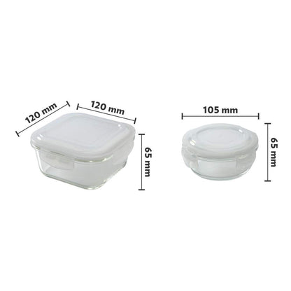 Borosil Blue Daisy Glass Lunchbox