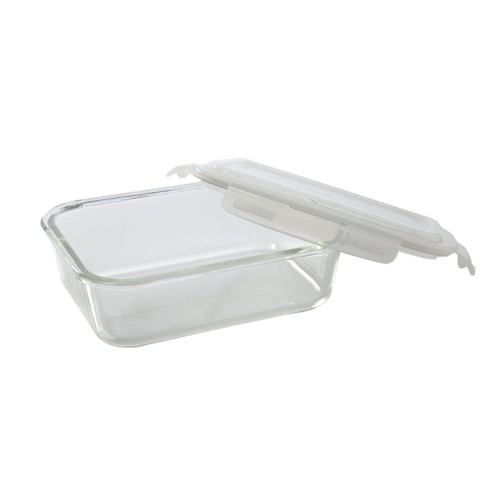Borosil Blue Glass Lunchbox, Rectangular