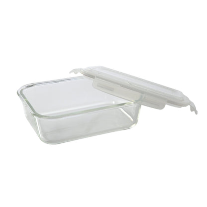 Borosil Blue Glass Lunchbox, Rectangular