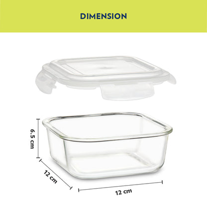 Ace Green Glass Lunch Box, Square x 2 (Flat)