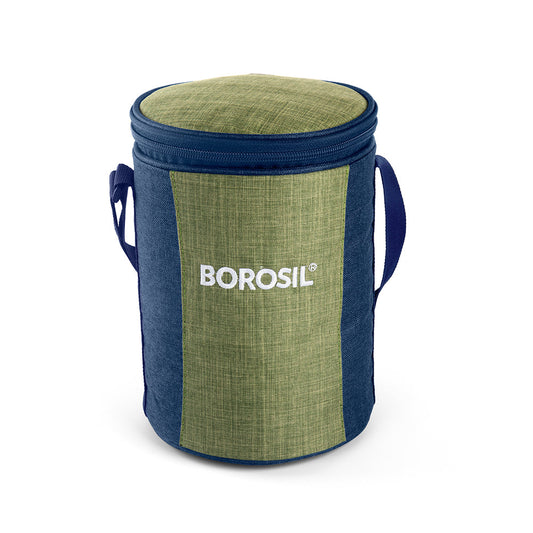 Ace Green Glass Lunch Box, Round x 3 (Tall)