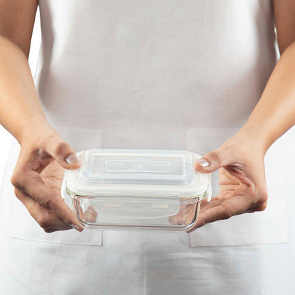 Ace Aroma Glass Lunch Box, Square x 4 (Flat)