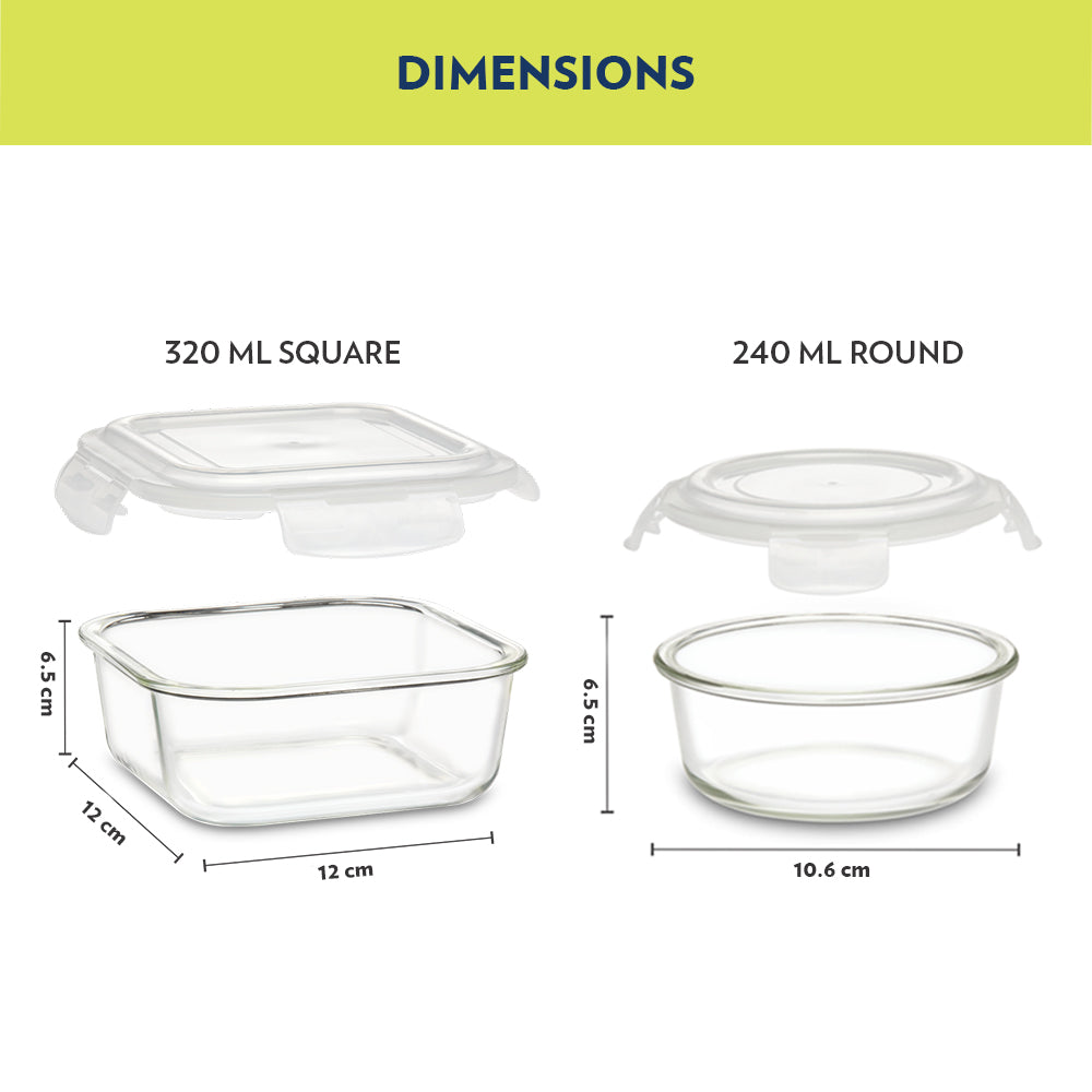 Alfa Green Universal Glass Lunch Box