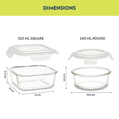 Alfa Green Universal Glass Lunch Box