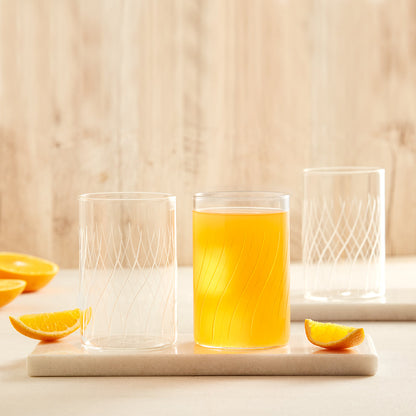 Borosil Cascade Glass, Set of 6