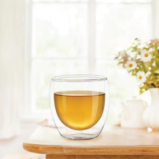 Borosil Bella Double Wall Glass Tumbler, Set of 2