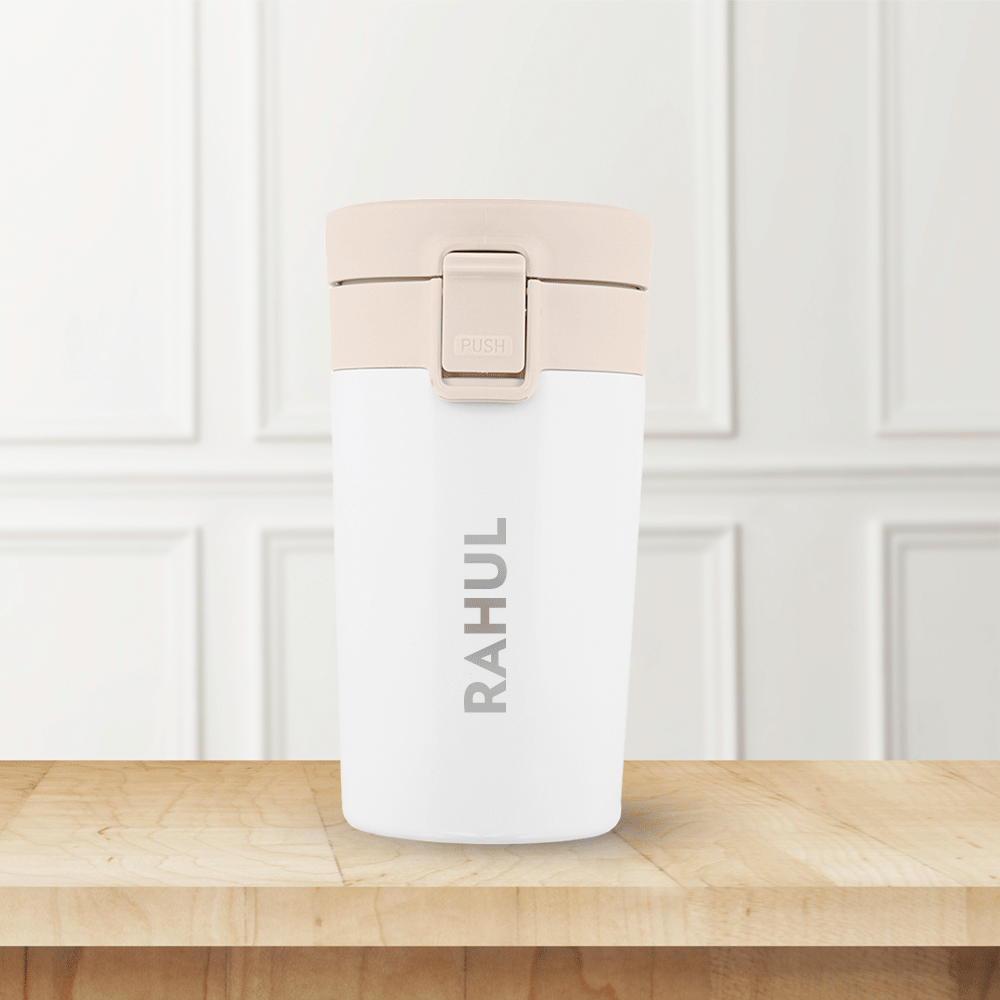 Borosil Coffeemate Insulated Mug Personalise, White
