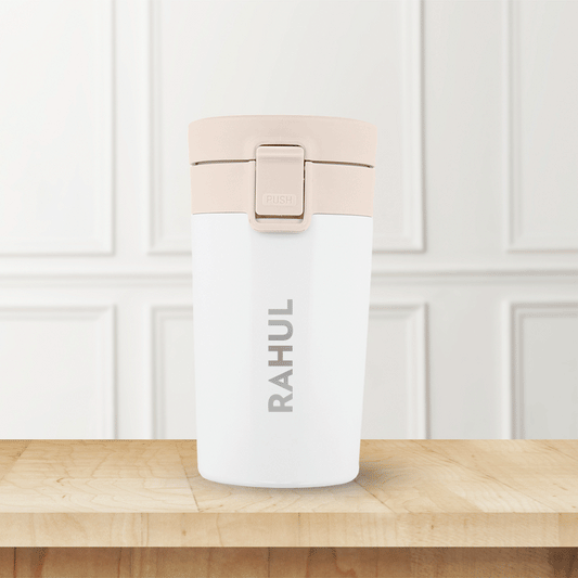 Borosil Coffeemate Insulated Mug Personalise, White