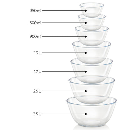 Borosil 2 Bowls w Blue Lid + 1 Bowl w/o Lid