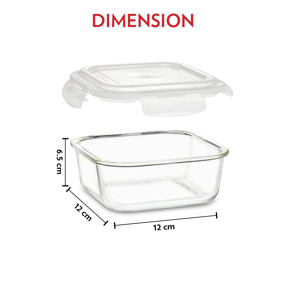 Borosil Borosilicate Glass Storage Jars Spin & Store, Set of 7