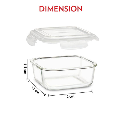 Borosil Borosilicate Glass Storage Jars Spin & Store, Set of 7