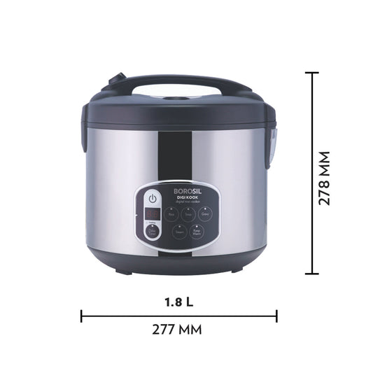 Borosil Digikook Electric Cooker, 1.8L