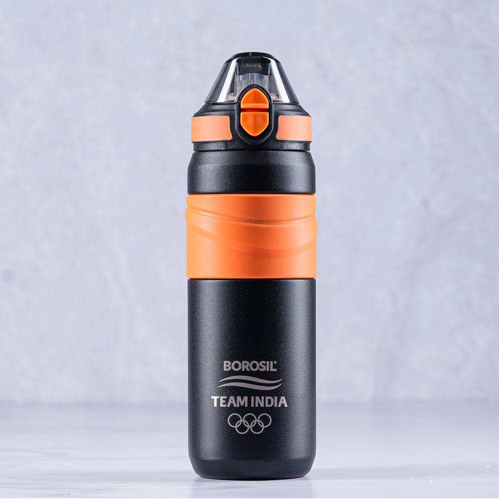 Borosil Adventure Bottle, Black