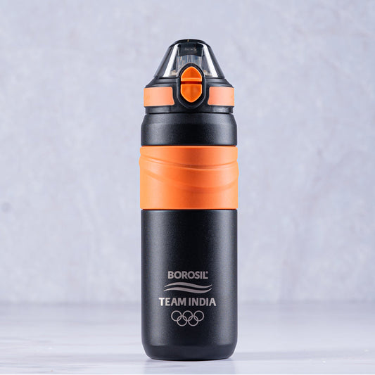Borosil Adventure Bottle, Black
