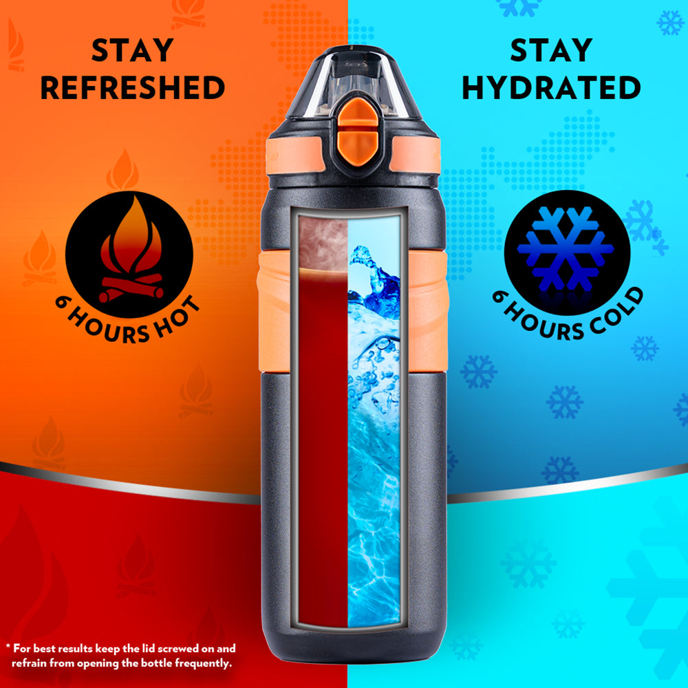 Borosil Adventure Bottle, Black