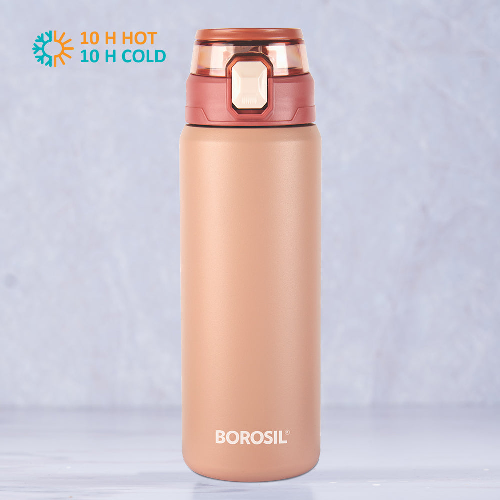 Aquasport Insulated Bottle, 600 ml, Peach - Personalise