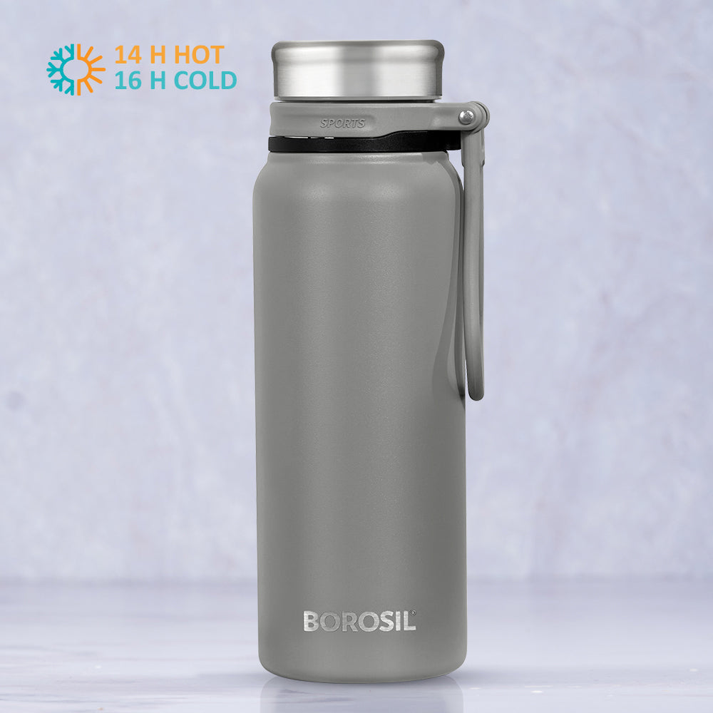 Aquafit Bottle, Grey, 830 ml, Personalise