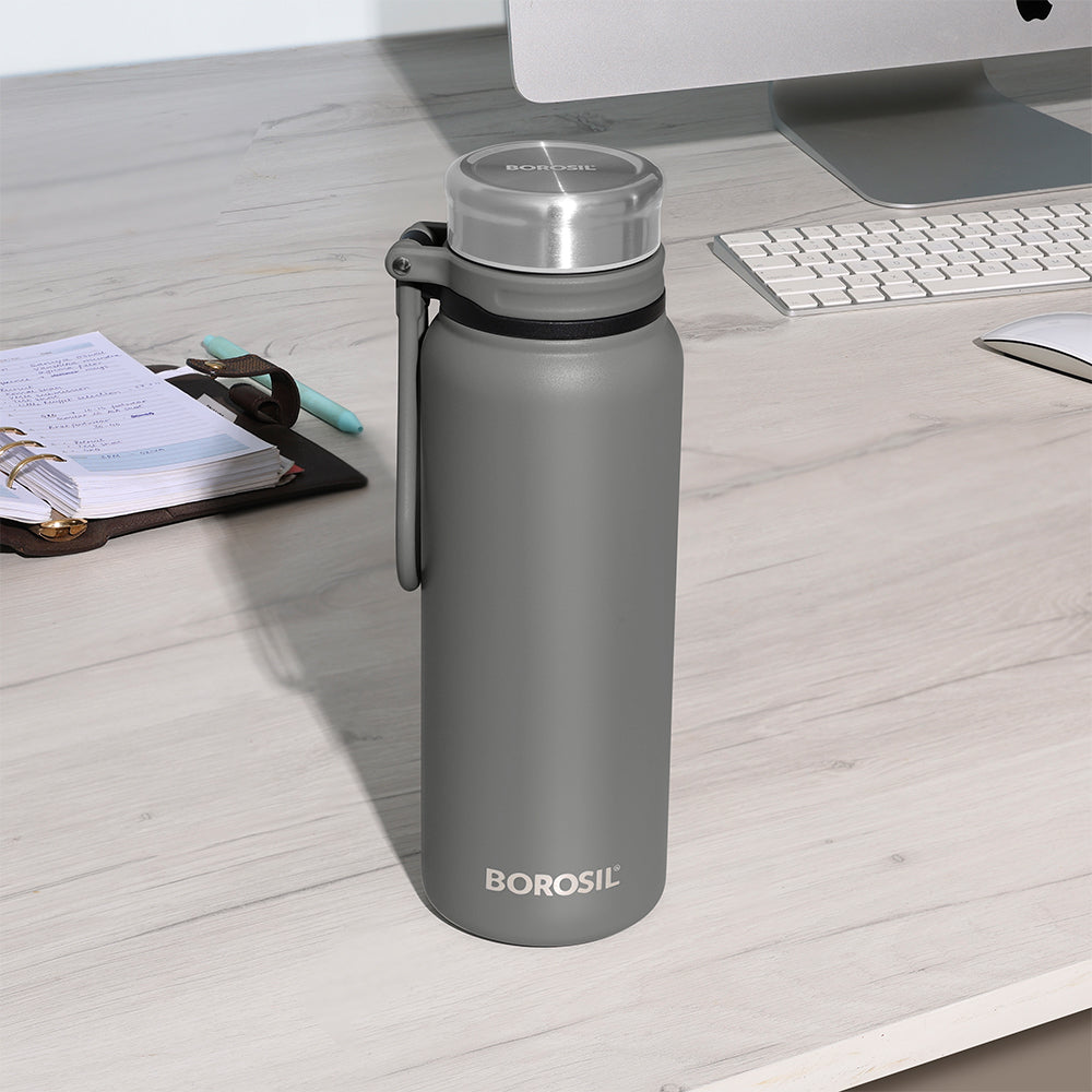 Aquafit Bottle, Grey, 830 ml, Personalise