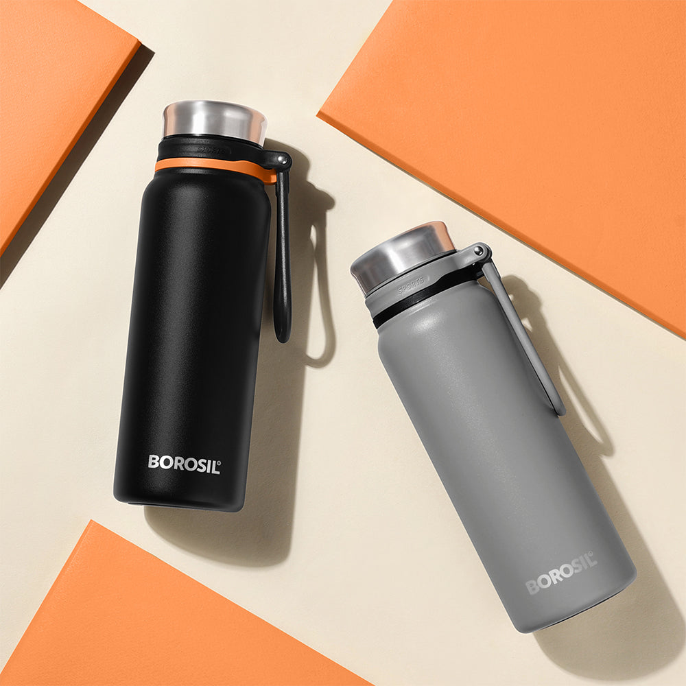 Aquafit Bottle, Grey, 830 ml, Personalise