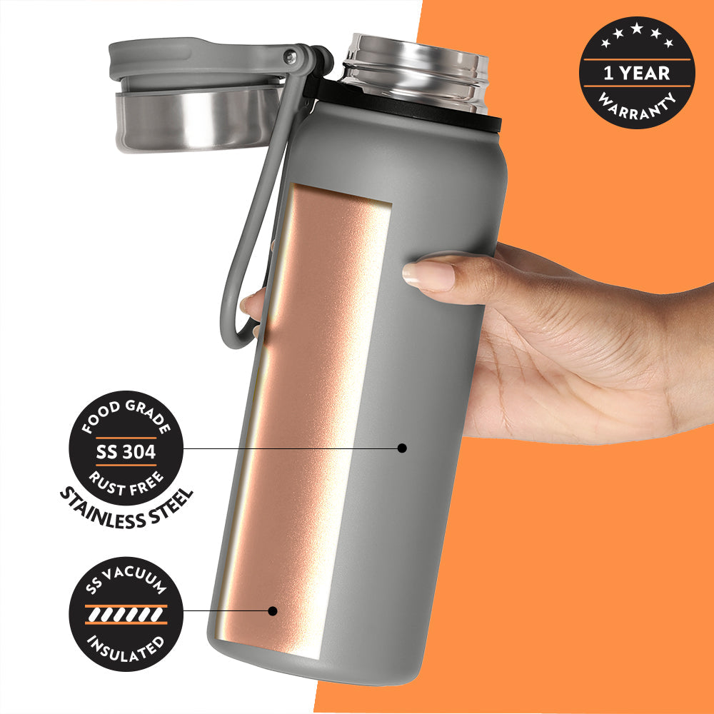 Aquafit Bottle, Grey, 830 ml, Personalise