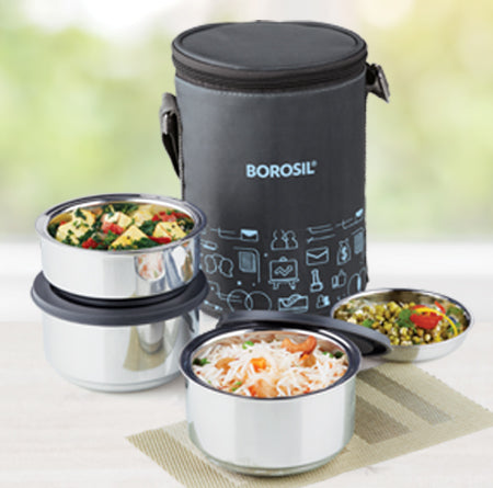 Borosil Carryfresh Lunchbox, Set of 3