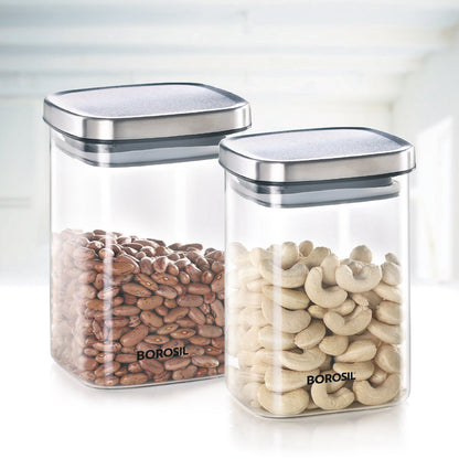 Borosil Classic Square Jar